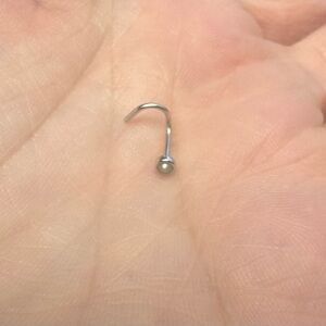 RETIRED Maria tash 14k white gold pearl nostril screw